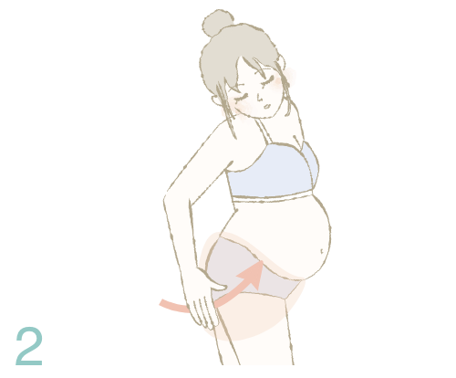 如何在肚子上涂抹妊娠纹霜 Step 2